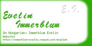 evelin immerblum business card